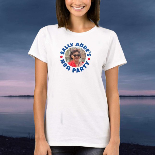 T-shirt Conception de cercle de photo de soirée de jeune f (Créateur téléchargé)