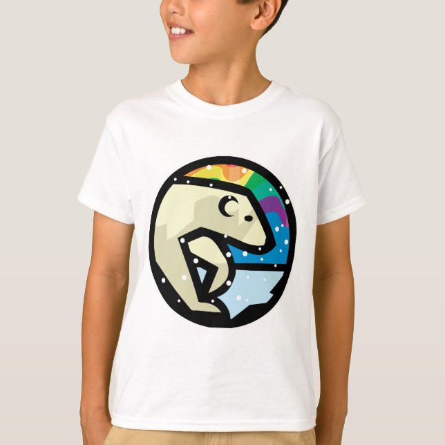 T-shirt conception de cercle d'ours polaire (Devant)