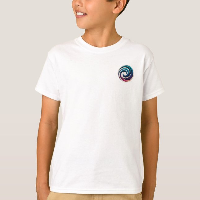 T-shirt Conception de cercle en spirale de couleur abstrai (Devant)