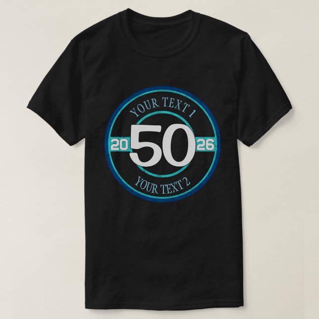 T-shirt Conception de cercle personnalisée sur mesure (Design devant)