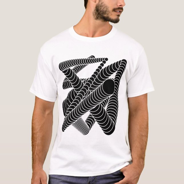T-shirt conception de cercles optiques (Devant)