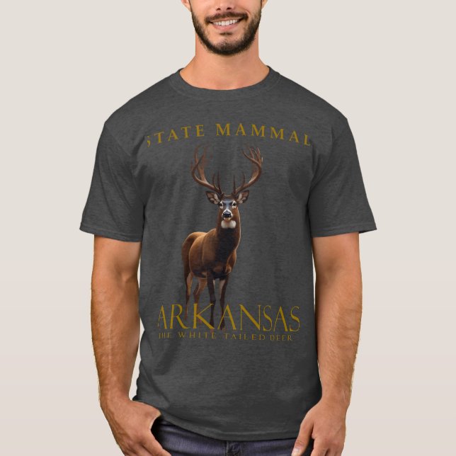 T-shirt Conception de cerf à queue blanche de l'Arkansas (Devant)