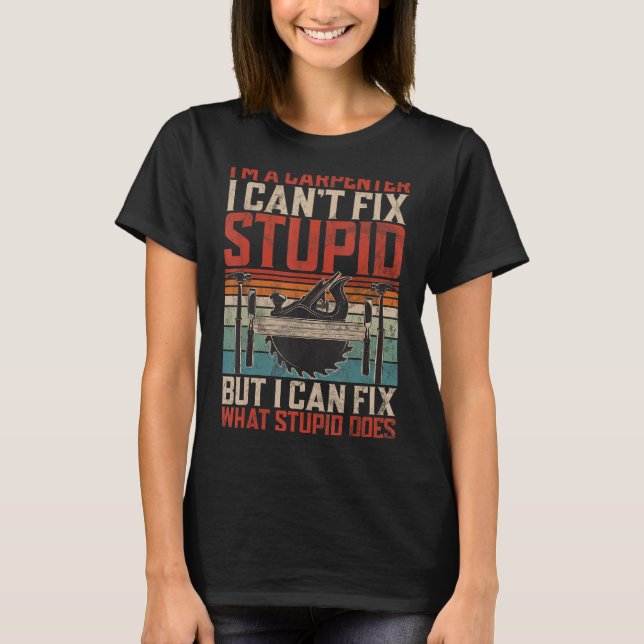 T-shirt Conception de charpentier rétro pour ouvrier du bo (Devant)