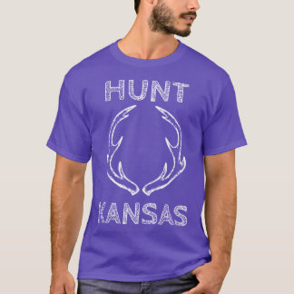 T-shirt Conception de chasse de cerfs au Kansas pour les a