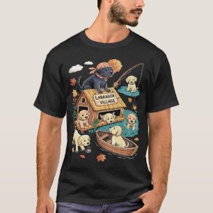 T-shirt Conception de chat d'art de chat de pêche
