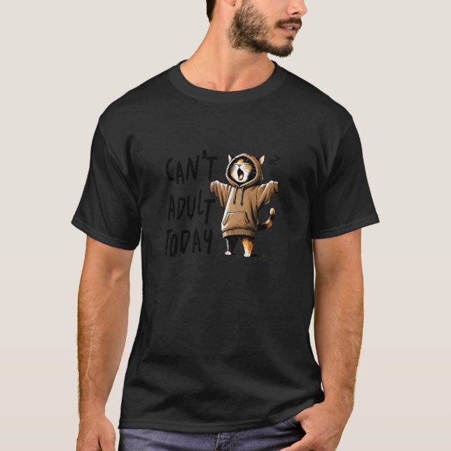 T-shirt conception de chat de mignon sarcastique animal ir (Devant)