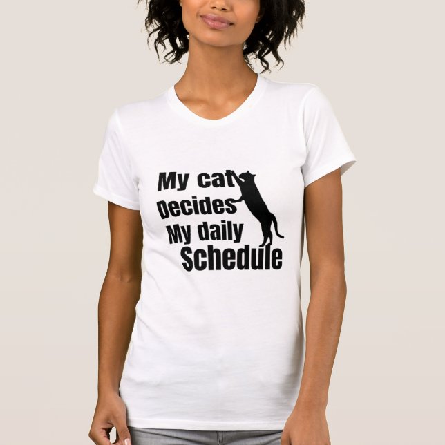 T-shirt Conception de chat debout mignonne (Devant)