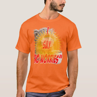 T-shirt Conception de chat détendu « Aucun souci »