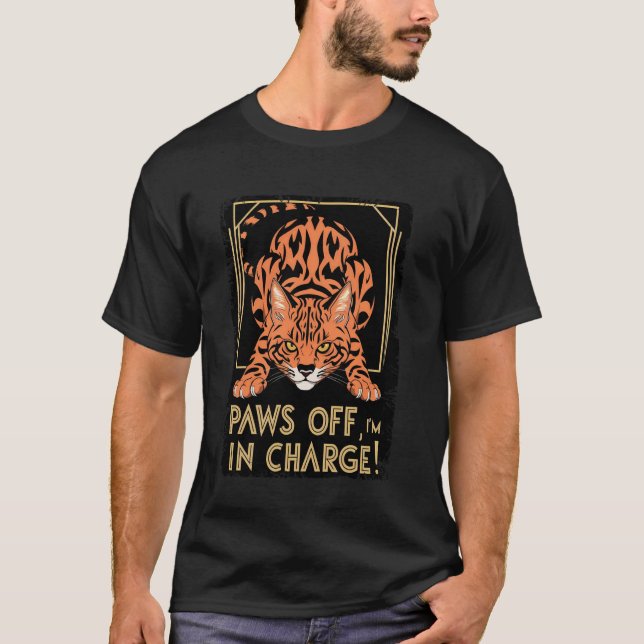 T-shirt Conception de chat drôle, pattes éteintes, je suis (Devant)