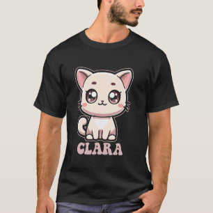T-shirt Conception de chat Kitty mignon Clara pour les fil