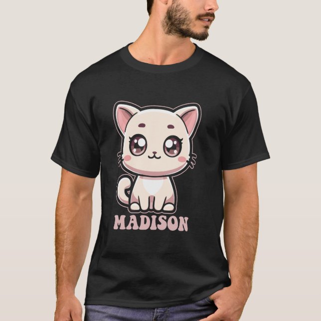 T-shirt Conception de chat Kitty mignon de Madison pour le (Devant)