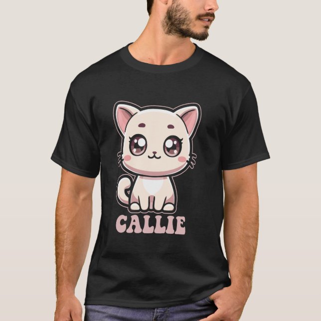 T-shirt Conception de chat Kitty mignon pour les filles no (Devant)