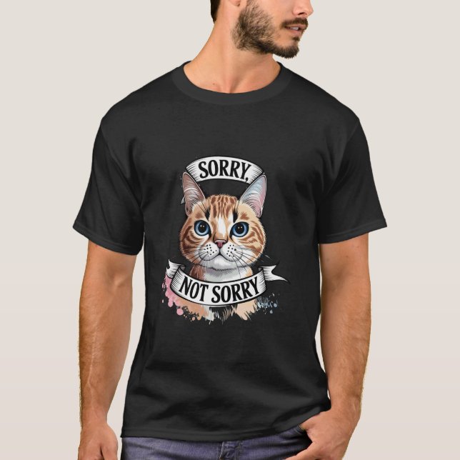 T-shirt conception de chat mignon ironique animal sarcasti (Devant)