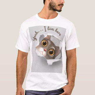 T-shirt Conception de chat mignon pour les amoureux de cha