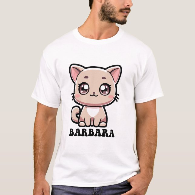 T-shirt Conception de chat mignonne Kitty de Barbara (Devant)