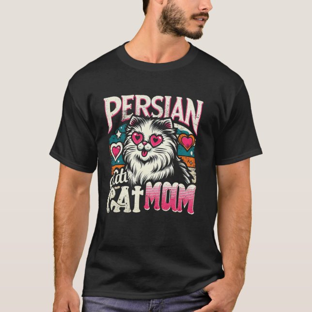 T-shirt Conception de chat pour maman chat persan pour amo (Devant)