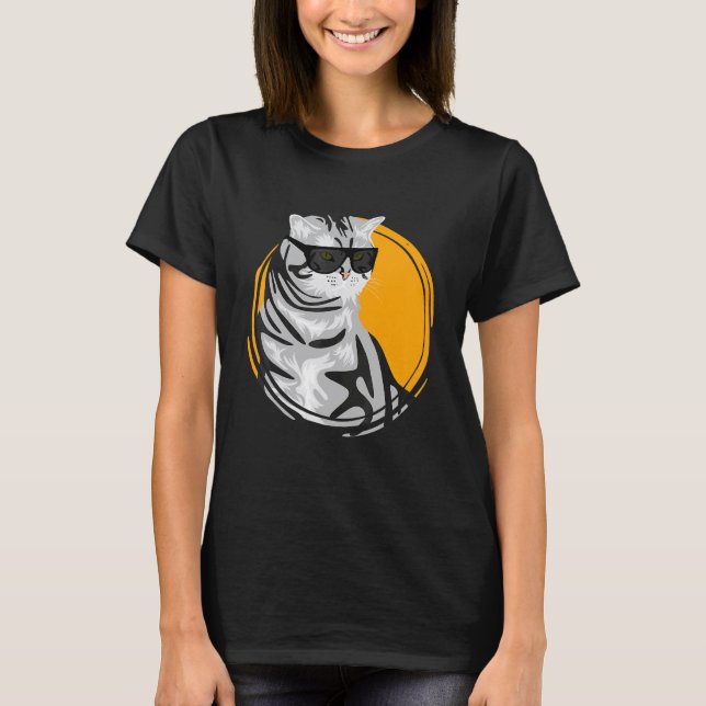 T-shirt Conception de chat pour une bonne humeur (Devant)