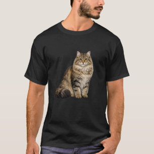 T-shirt Conception de chat sibérien Félin magnifique à man