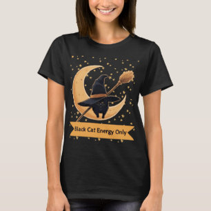 T-shirt Conception de chat sorcière avec énergie de chat n