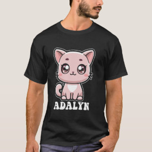 T-shirt Conception de chaton mignon Adalyn pour les filles