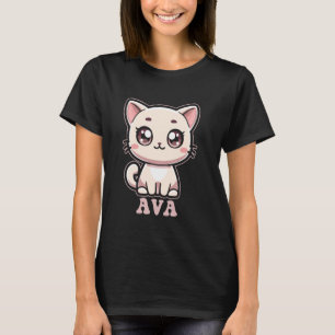 T-shirt Conception de chaton mignon Ava pour les filles no