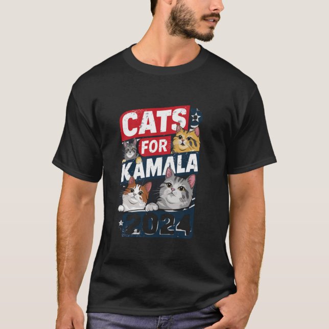 T-shirt Conception de chats mignonnes pour Kamala Chat Dam (Devant)