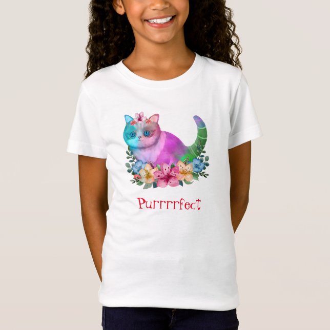 T-Shirt Conception de chats parfaite (Devant)