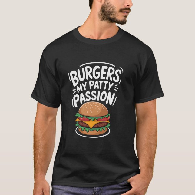 T-shirt Conception de cheeseburger de restauration rapide  (Devant)