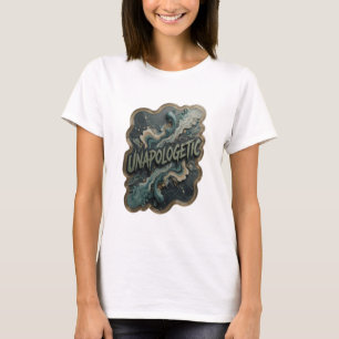 T-shirt Conception de chemise argentée artistique IMPITOYA