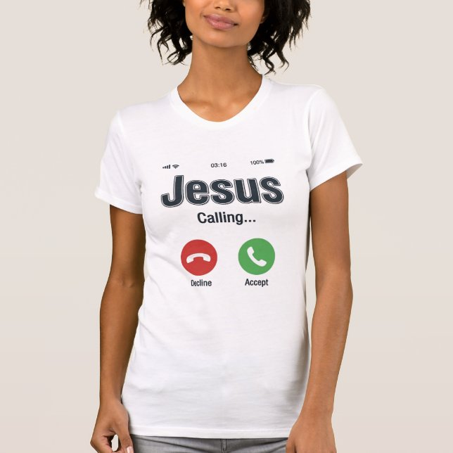 T-shirt Conception de chemise chrétienne pour écran de tél (Devant)