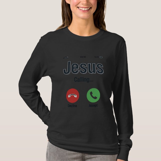 T-shirt Conception de chemise chrétienne pour écran de tél (Devant)