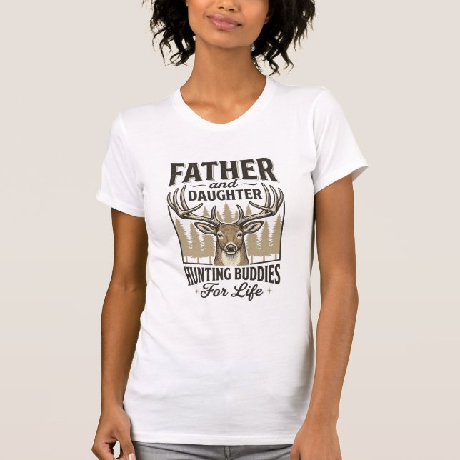 T-shirt Conception de chemise de cerf pour copains de chas (Devant)