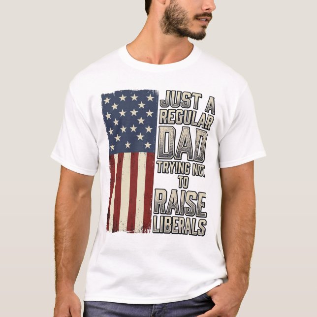 T-shirt Conception de chemise de citation de drapeau vinta (Devant)