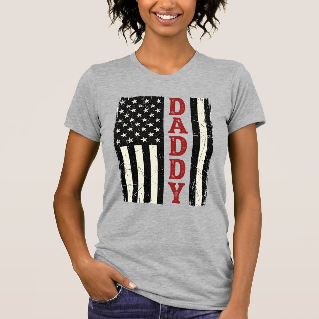 T-shirt Conception de chemise de drapeau américain Distres (Devant)