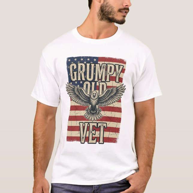 T-shirt Conception de chemise de drapeau d'aigle patriotiq (Devant)