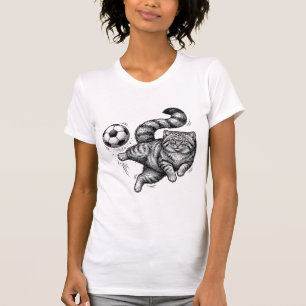 T-shirt Conception de chemise de kick de foot de chat de g