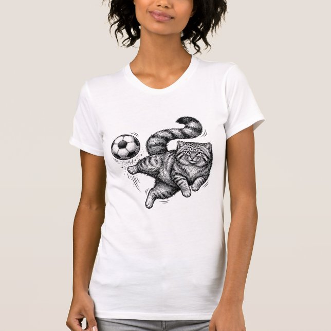 T-shirt Conception de chemise de kick de foot de chat de g (Devant)