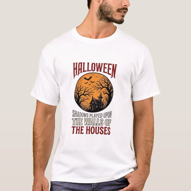 T-shirt Conception de chemise de lune de maison hantée Hal (Devant)