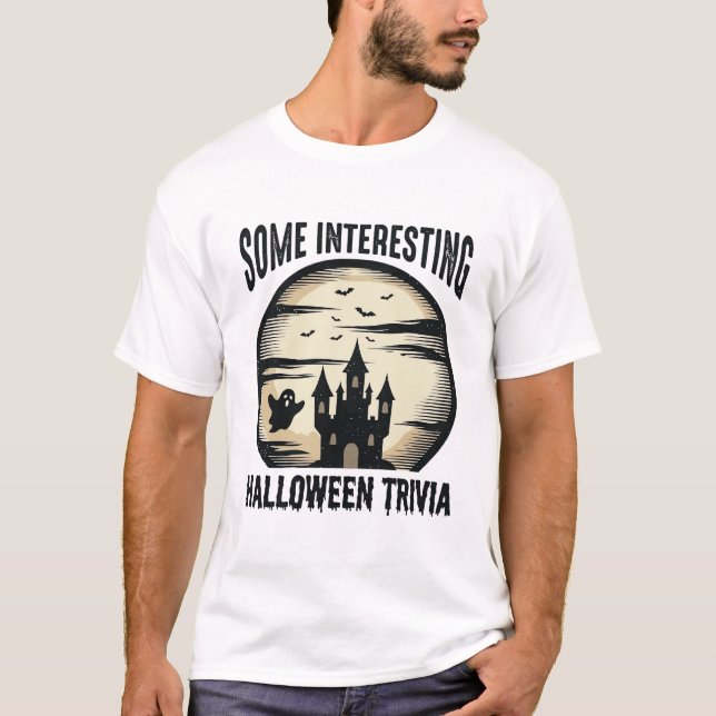 T-shirt Conception de chemise de lune fantôme de trivia Ha (Devant)