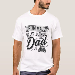 T-shirt Conception de chemise de musique vintage Drum Majo