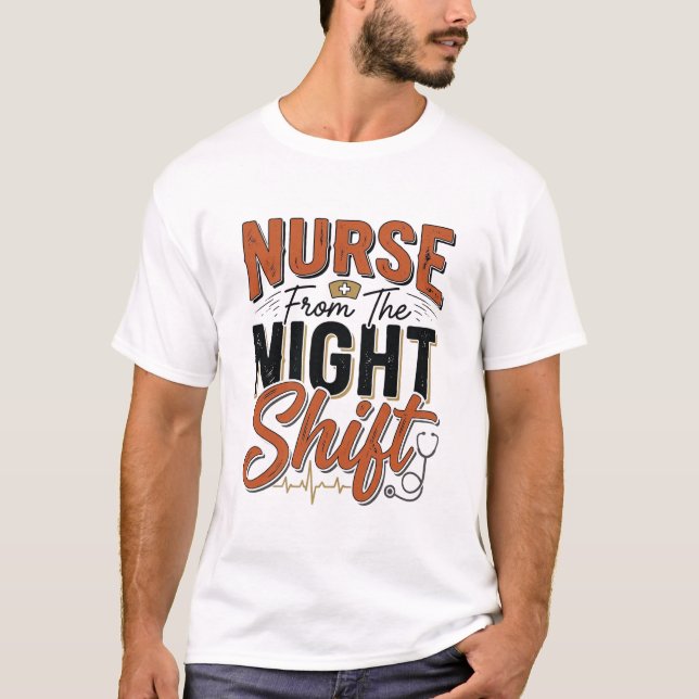 T-shirt Conception de chemise de nuit de garde d'infirmièr (Devant)