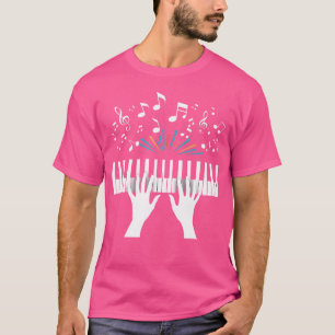 T-shirt Conception de chemise de piano à clavier pour homm