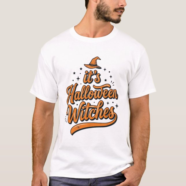 T-shirt Conception de chemise de typographie de sorcières  (Devant)