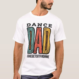 T-shirt Conception de chemise de typographie vintage Dance