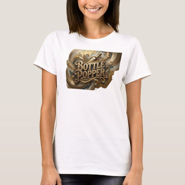 T-shirt Conception de chemise Dynamic Orange BOTTLE POPPER (Devant)