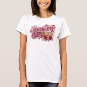 T-shirt Conception de chemise Dynamique Rouge BRUNCH LIFE