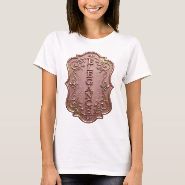 T-shirt Conception de chemise élégance argentée iconique (Devant)