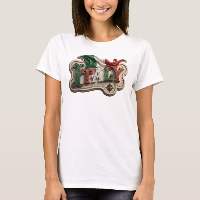 T-shirt Conception de chemise Fresh Gold ITALY (Devant)