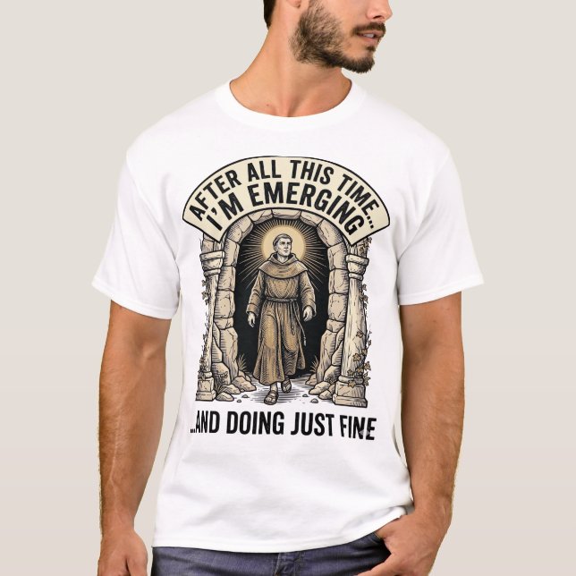 T-shirt Conception de chemise graphique de gravure d'humou (Devant)