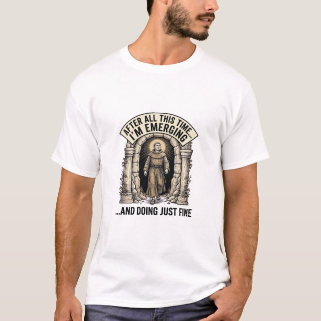 T-shirt Conception de chemise graphique de gravure d'humou (Devant)